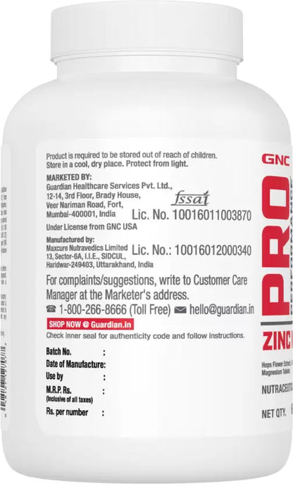 GNC Pro Performance Zinc Magnesium Amino Complex for Restful Sleep, Relieves Stress & Boosts Immunity