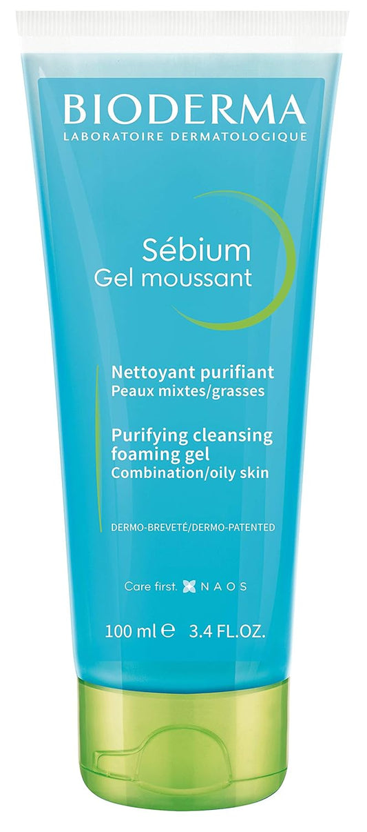 Bioderma Sebium Gel Moussant | Purifying Foaming Cleanser for Combination to Oily Skin, 100ml