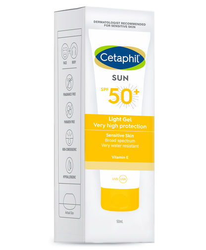 cetaphil sun spf 50+ very high protection light gel